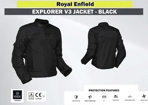 CHAQUETA ROYAL ENFIELD "EXPLORER V3-NEGRO" CE Nivel 2 Certificado - Imagen 1 de 13