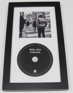 CD autografiado firmado a mano por Jon Bon Jovi enmarcado para siempre certificado de autenticidad JSA - Imagen 1 de 3