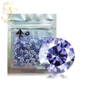 1 mm~6.5mm Purple Color Melee Diamond Moissanite Loose Stone VVS1 Round Gemstone - Picture 1 of 14
