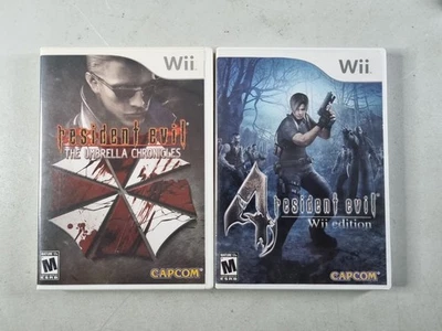 Resident Evil Wii Edition & Umbrella Chronicles Games CIB Complete - Image 1 of 4