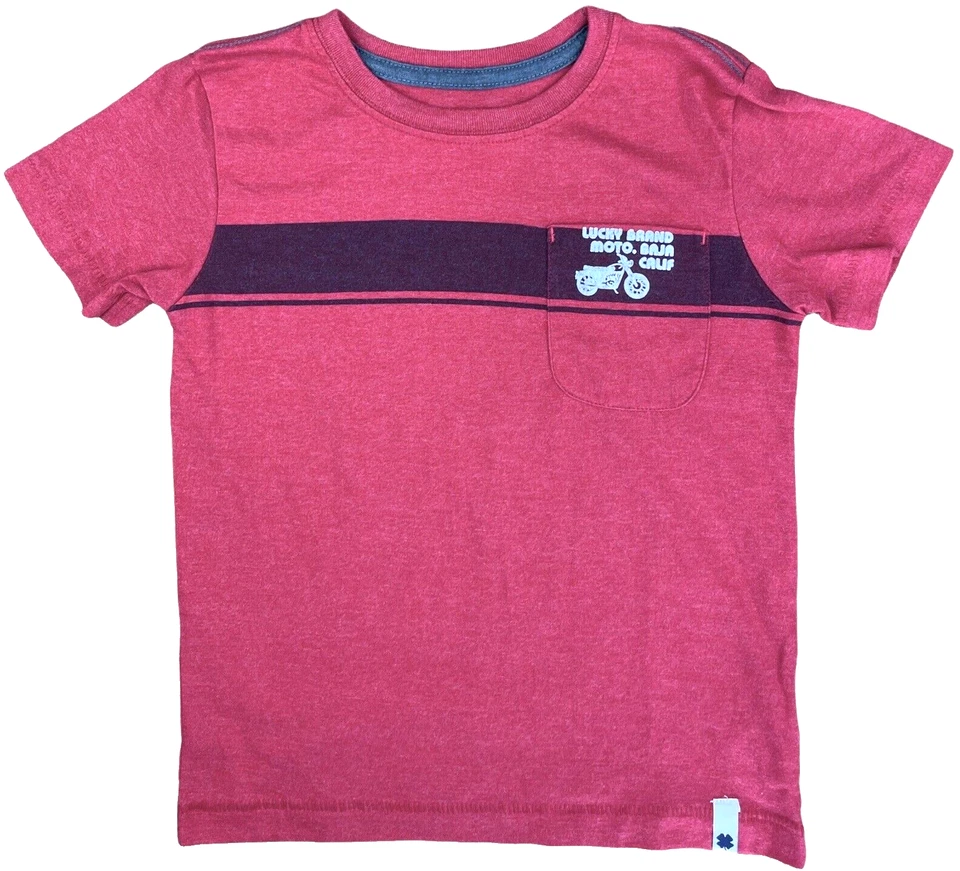 Lucky Brand Motorcycle Baja Kids Childs Toddler Short Sleeve Graphic T Shirt 4T - Image 1 of 4
