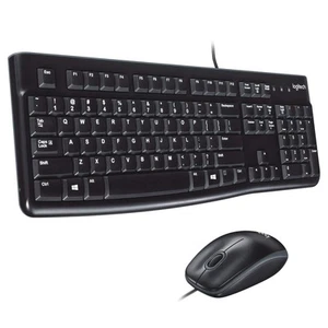 Logitech MK120 Wired Keyboard and Mouse Combo for Windows, QWERTY Pan Nordic Lay - Picture 1 of 10
