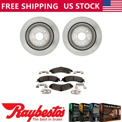 Rotores de freno traseros + accesorios de pastillas de freno de cerámica para Chevrolet Suburban 1500 2001 Foto 1 de 4