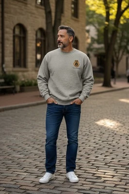 Harley Davidson men's firefighter gray sweatshirt long sleeve shirt [NEW] - Image 1 of 4