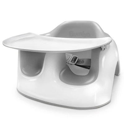 Combo de asiento de piso Bumbo LITE con accesorio de bandeja de tiempo de juego de alimentación desmontable Foto 1 de 4