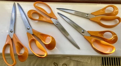 5 x FISKARS Orange Scissors - (Right Handed) - 24cm length - Fabric / Tailors - Image 1 of 4