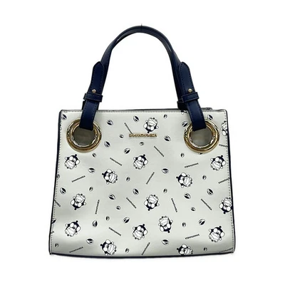 Auth Samantha Vega Square tote with Doraemon pattern Light Blue White Navy - Image 1 of 4