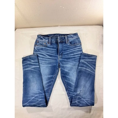 American Eagle Athletic Skinny Jeans Men 30x34 Airflex+ Blue Denim Stretch - Image 1 of 4