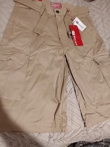 Pantaloncini cargo ROYAL BLUE APPAREL vestibilità rilassata -**NUOVISSIMI kaki taglia 32 - Foto 1 di 10