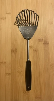 Vintage Foley USA Kitchamajig Whisk Slotted Spoon Strainer Utensil Black 12.5" - Image 1 of 4