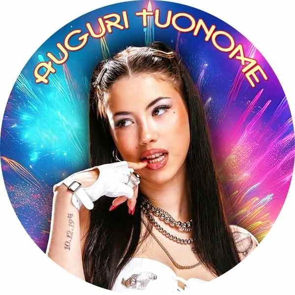 MODECOR Cialda ANNA PEPE con NOME Decorazione Torta Ostia Zucchero