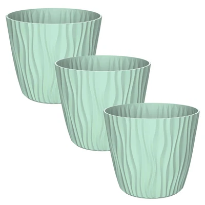 ENGELLAND 3 x Blumentopf Mit Bewässerungssystem Pflanztopf Mint Ø 19 cm - Bild 1 von 4