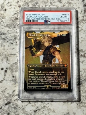 Cloud, Ex-SOLDIER FOIL 202 PSA 10 GEM MINT (MTG Final Fantasy 2025) - Image 1 of 2