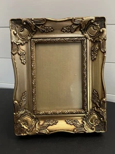 Vintage Holz vergoldet Kunst Bild Größe 5 "x 7" Fotorahmen Gemälde Hollywood Regency - Bild 1 von 11