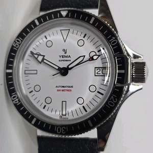 YEMA Superman 500 Dato White Dial Heritage Bracelet 39mm YSUP23A39-BMS - Picture 1 of 10