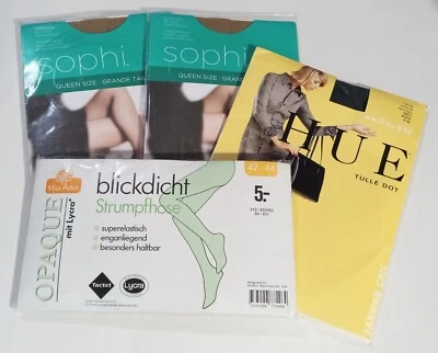 Lote de 4 Pantimedias Miss Astor Hue Sophi Queen Talla 3 42-44 Foto 1 de 3