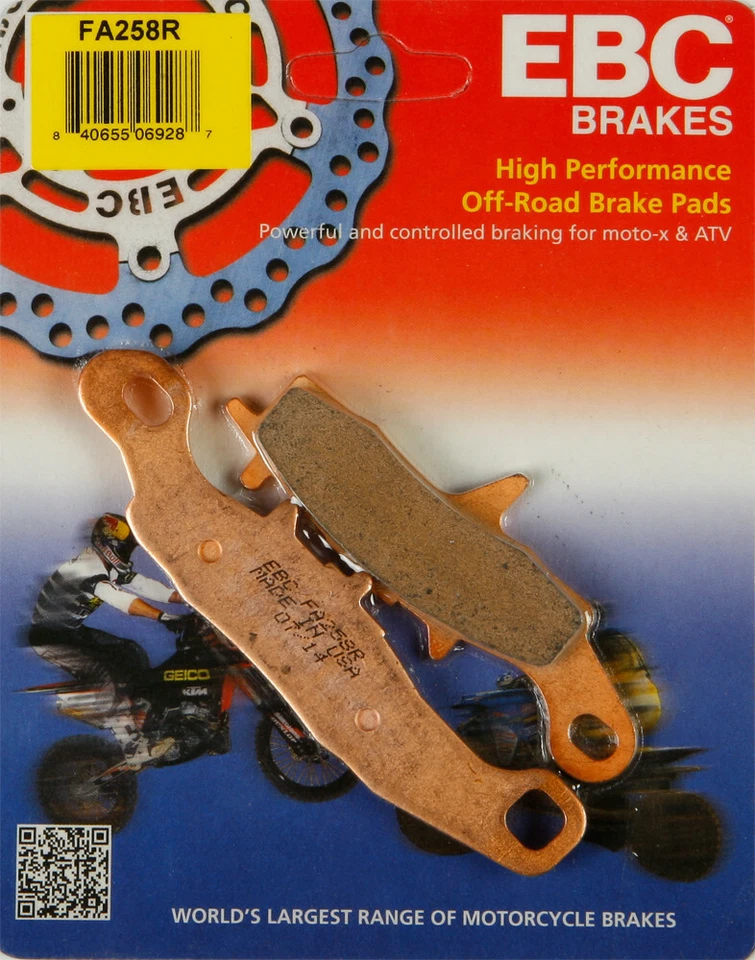 EBC R Front Brake Pads for Kawasaki 1997-17 KX80 KX85 KX100 05-12 RM85 FA258R - Image 1 of 1