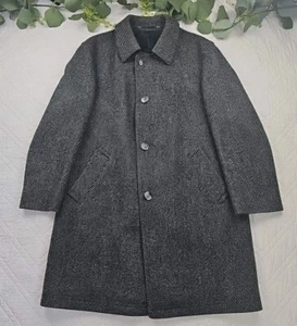 VTG Kynoch Lorke Men's Scottish Pure New Wool Overcoat Size L - Picture 1 of 13