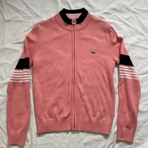 Vintage Lacoste Cardigan Zip Up Sweater Womens Size 42 Medium? Pink - Picture 1 of 11