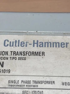 Cutler hammer is 29n11s51n series a transformer - Picture 1 of 13