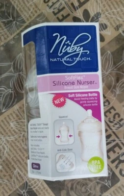 Nuby Natural Touch SoftFlex Breast Size Silicone Nurser Soft Silicone 7oz Bottle - Image 1 of 4