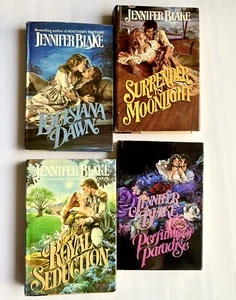 4 Jennifer Blake Romance Novels Original Hard Cove with Dust Jackets 1983-88 - Picture 1 of 13