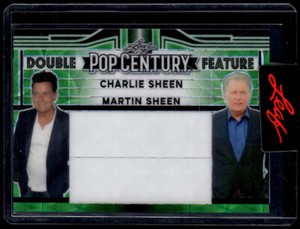 2023 Leaf Pop Century Proof Double Feature Green Charlie Sheen Martin Sheen 1/1