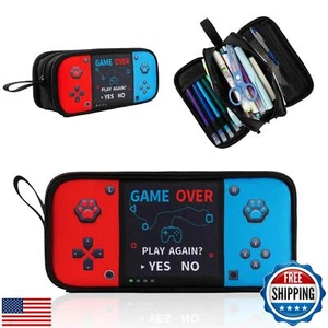 Easozoom Large Game Controller Pencil Case for Teen Boy Kid Capacity Pen Box - Picture 1 of 5