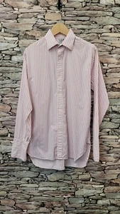 New And Lingwood Shirt Double Cuff Pink Stripe 15." Collar 568 - Picture 1 of 10