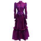 Vintage Gothic Vampire Dress Victorian Steampunk Two-piece Costume Dress