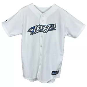 TORONTO BLUE JAYS Sewn baseball jersey MLB youth Majestic XL White Adam Lind - Picture 1 of 16