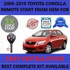 Plug & Play Remote Start  2009-2010 Toyota Corolla Dot Key