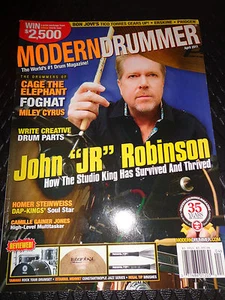 MODERN DRUMMER MAGAZINE-JOHN "JR" ROBINSON APRIL 2011-EUC - Picture 1 of 1
