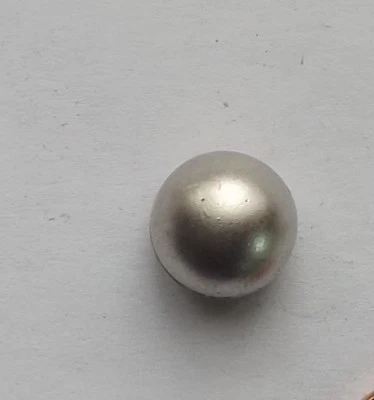 5 Silberfarbene Kugelknöpfe Ø ca. 10,3mm - Bild 1 von 2