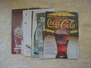 RARE Vintage lot of 12 coca cola print ads 1965-1971 great small magazine ad - Picture 1 of 4