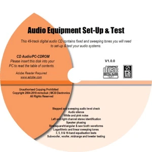 US Audio Equipment Set-Up & Test Tones CD - 49 Tracks - Picture 1 of 2
