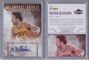 2013-14 Panini Intrigue Impact Gold /10 Matthew Dellavedova #7 Rookie Auto RC