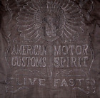 New AFFLICTION Premium Black Button-Up Embroidered "Live Fast" Motors Shirt L
