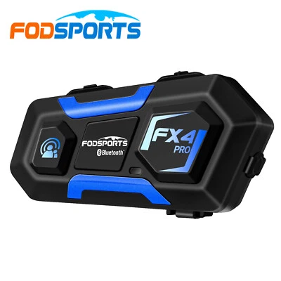 FX4 Pro Motorcycle Intercom Motorbike Helmet Bluetooth Headset 4 Riders 1000M - Image 1 of 4