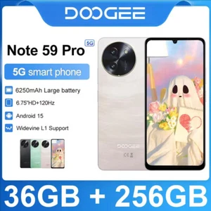 DOOGEE Note59 PRO 5G Smartphone 32GB+256GB Android 15 NFC 6250mAh 6.75 in 120Hz - Picture 1 of 15