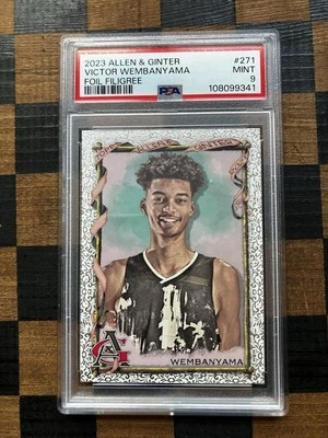 2023 Topps Allen & Ginter Victor Wembanyama #271 Foil Filigree RC PSA NBA - Image 1 of 2