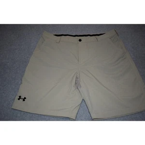 Under Armour Golf Gym Shorts Mens Size 38 Stretch With Pockets Performance Tan - Picture 1 of 6