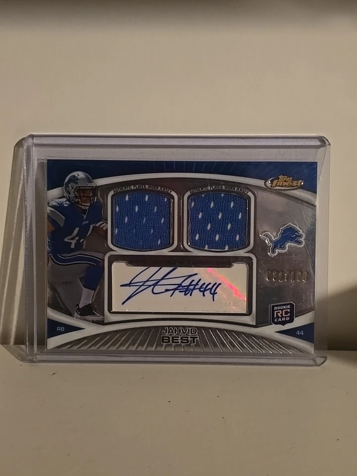 2010 Topps Finest Auto Dual Relic 31/100 Jahavid Best RC - Image 1 of 3