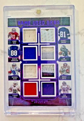 2024 Leaf ITG Game Used GR8S - Moss, Rice, Hill, Irvin, Owens - Purple #6/6 - Image 1 of 2