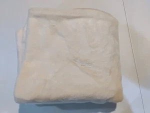 Kunst Kaninchenfell umgekehrt zu Plüsch Überwurf Decke 50x60 cremefarben - Bild 1 von 5