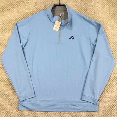 NUEVO Pullover Peter Millar Para Hombres 2XL Corona Azul Deportivo Perth Performance 1/4 Cremallera Foto 1 de 4