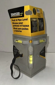 JOHNSON 175 Post And Pipe Level, 3 Vials Hands Free Strap New - Picture 1 of 5