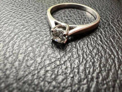 Zales Celebration Grand Ideal Cut Diamond 0.46ct Engagement Ring 14KTWG Size10 - Image 1 of 4