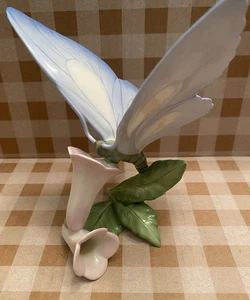 Herend Porcelain Blue Butterfly with Flowers Sculpture Figurine Hungary 9305 - Picture 1 of 16