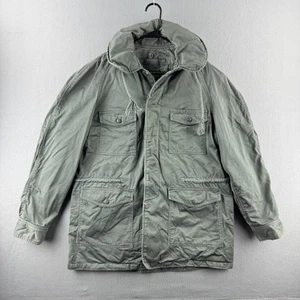 Vintage USAF Jacket Mens Medium Long Sage Green Single Breasted Field Coat 1957 - Picture 1 of 20